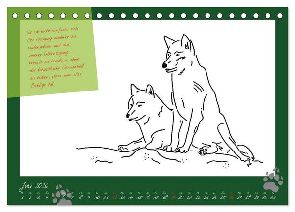 Produktbild: Der kleine GROSSE Wolf - Kalender (Tischkalender 2026 DIN A5 quer), CALVENDO Monatskalender