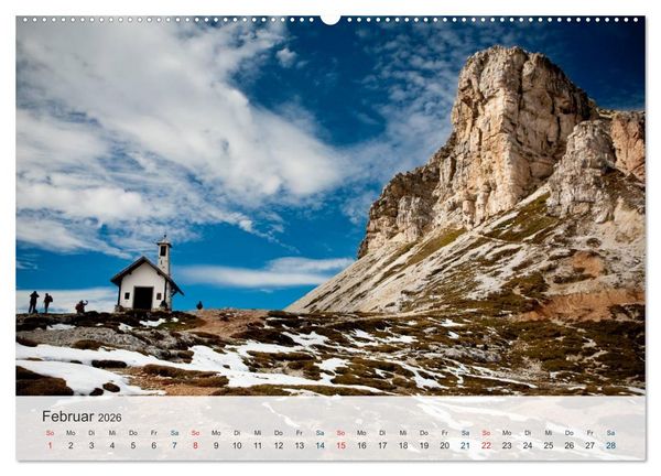 Produktbild: Dolomiten - Rundreise um Drei Zinnen (Wandkalender 2026 DIN A2 quer), CALVENDO Monatskalender