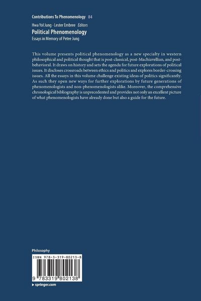 Produktbild: Political Phenomenology