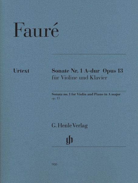 Produktbild: Gabriel Faur&eacute; - Violinsonate Nr. 1 A-dur op. 13