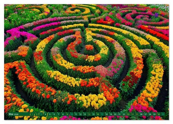 Produktbild: Faszination LABYRINTH - unterwegs in der Natur (Tischkalender 2026 DIN A5 quer), CALVENDO Monatskalender