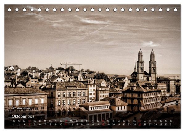 Produktbild: Gutes altes Z&uuml;rich (Tischkalender 2026 DIN A5 quer), CALVENDO Monatskalender