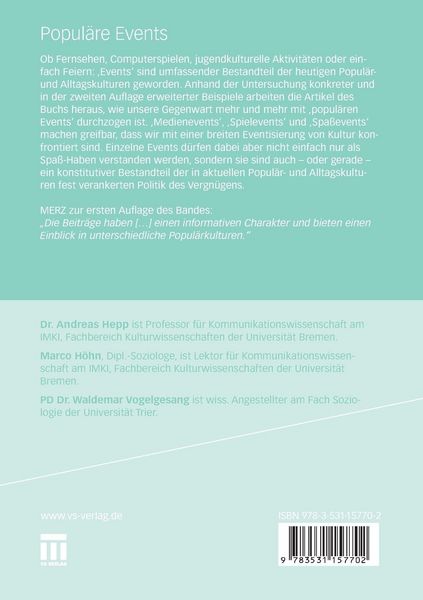 Produktbild: Popul&auml;re Events
