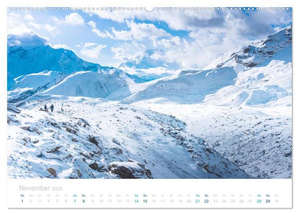 Produktbild: Abenteuer Himalaya - Fernwandern im Annapurna (Wandkalender 2026 DIN A2 quer), CALVENDO Monatskalender