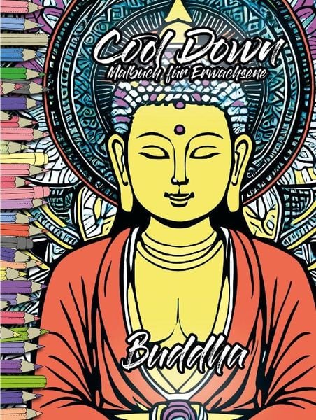 Cool Down | Malbuch für Erwachsene: Buddha, Taschenbuch von York P. Herpers, Herpers Verlag, 4260068867496