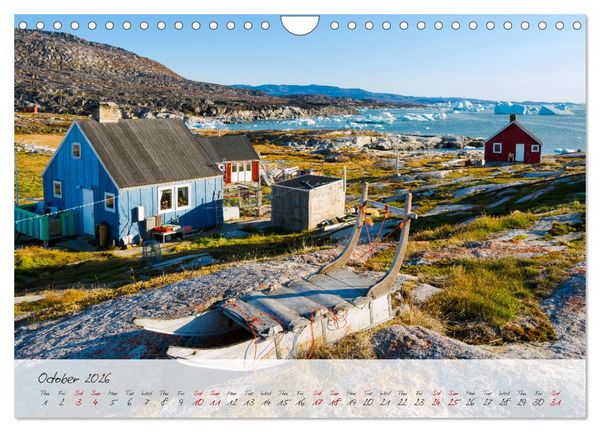 Produktbild: Greenland - Impressions of an Arctic Island (Wall Calendar 2026 DIN A4 landscape), CALVENDO 12 Month Wall Calendar