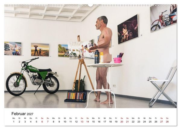 Produktbild: Echte M&auml;nner, coole Mopeds (hochwertiger Premium Wandkalender 2027 DIN A2 quer), Kunstdruck in Hochglanz