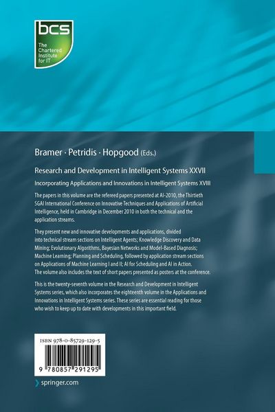 Produktbild: Research and Development in Intelligent Systems XXVII