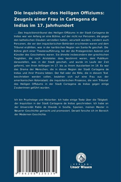 Produktbild: Die Inquisition des Heiligen Offiziums: Zeugnis einer Frau in Cartagena de Indias im 17. Jahrhundert