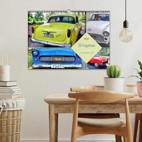 Produktbild: El Capit&aacute;n - Der Opel Kapit&auml;n in Kuba (Wandkalender 2026 DIN A3 quer), CALVENDO Monatskalender
