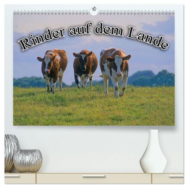 Produktbild: Rinder auf dem Lande (hochwertiger Premium Wandkalender 2026 DIN A2 quer), Kunstdruck in Hochglanz
