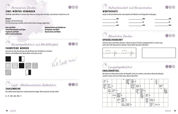 Produktbild: Gehirnjogging - 365 Strategien, R&auml;tsel und &Uuml;bungen f&uuml;r einen scharfen Verstand