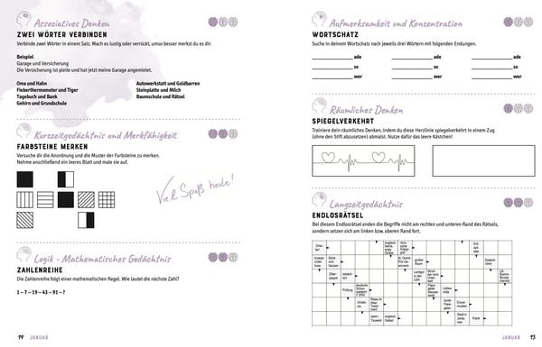 Produktbild: Gehirnjogging - 365 Strategien, R&auml;tsel und &Uuml;bungen f&uuml;r einen scharfen Verstand
