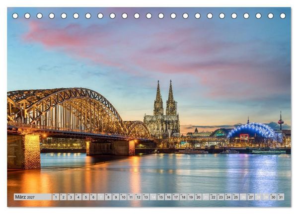 Produktbild: Wundersch&ouml;nes K&ouml;ln (Tischkalender 2027 DIN A5 quer), CALVENDO Monatskalender