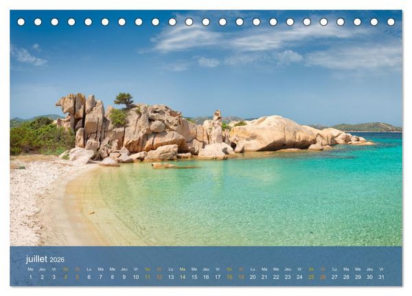 Produktbild: Sardaigne - L'&acirc;me sauvage de la M&eacute;diterran&eacute;e (Calendrier de bureau 2026 DIN A5 vertical), CALVENDO calendrier mensuel