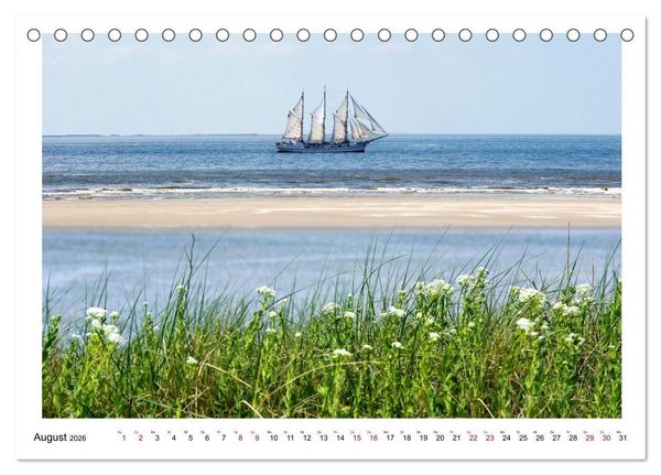Produktbild: Wir fahren nach Borkum (Tischkalender 2026 DIN A5 quer), CALVENDO Monatskalender