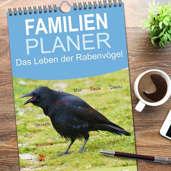 Produktbild: Familienplaner 2026 - Das Leben der Rabenv&ouml;gel mit 5 Spalten (Wandkalender, 21 x 45 cm) CALVENDO