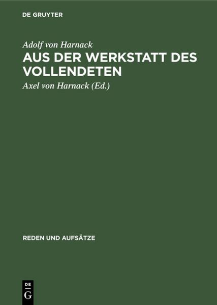 Produktbild: Aus der Werkstatt des Vollendeten