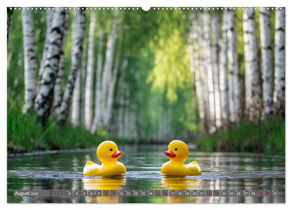 Produktbild: Gummienten auf Weltreise (Wandkalender 2026 DIN A2 quer), CALVENDO Monatskalender