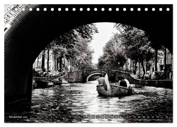 Produktbild: Ein Blick auf Amsterdam (Tischkalender 2026 DIN A5 quer), CALVENDO Monatskalender