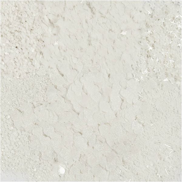 Produktbild: Creativ Company Biologisch abbaubarer Sparkles & Pailletten, Silber, Wei&szlig;, 6x7 ml