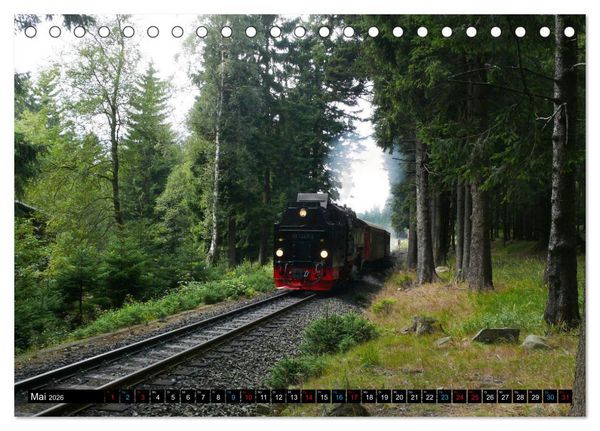 Produktbild: Dampf am Brocken - Die Harzquerbahn (Tischkalender 2026 DIN A5 quer), CALVENDO Monatskalender