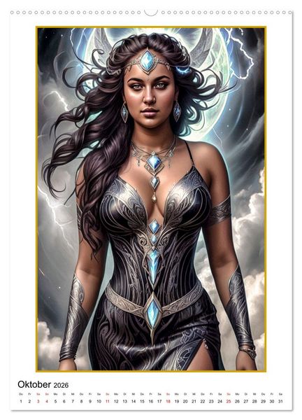 Produktbild: Fantasy-Frauenfiguren (Wandkalender 2026 DIN A2 hoch), CALVENDO Monatskalender