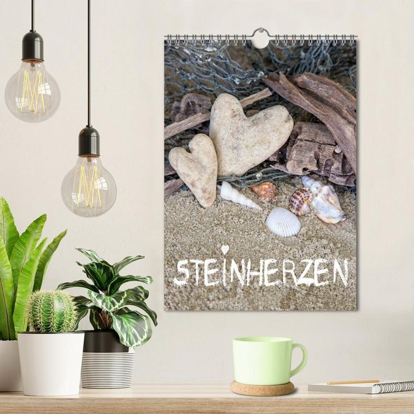 Produktbild: Steinherzen 2026 (Wandkalender 2026 DIN A4 hoch), CALVENDO Monatskalender