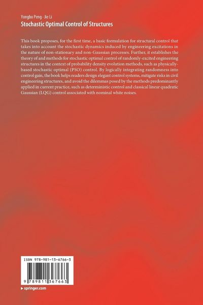 Produktbild: Stochastic Optimal Control of Structures