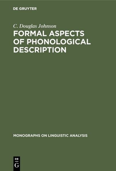 Produktbild: Formal Aspects of Phonological Description