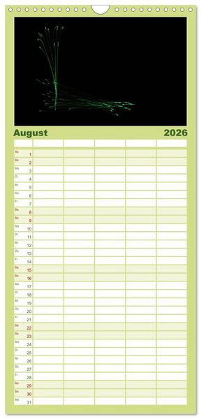 Produktbild: Familienplaner 2026 - Minimalistisch mit 5 Spalten (Wandkalender, 21 x 45 cm) CALVENDO