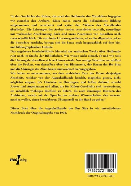 Produktbild: Die Augenheilkunde des Ibn Sina