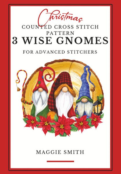 Produktbild: 3 Wise Gnomes Christmas Counted Cross Stitch Pattern Book