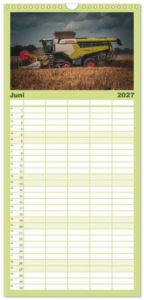 Produktbild: Familienplaner 2027 - Agrartechnik mit 5 Spalten (Wandkalender, 21 x 45 cm) CALVENDO