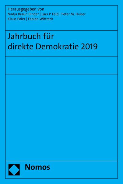 Produktbild: Jahrbuch f&uuml;r direkte Demokratie 2019