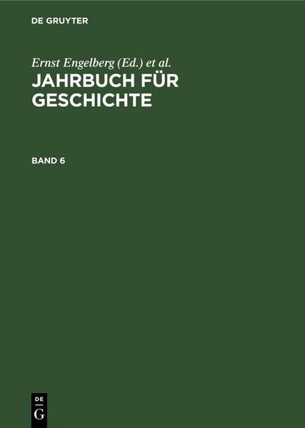 Produktbild: Jahrbuch f&uuml;r Geschichte. Band 6