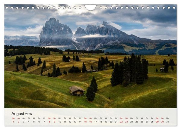 Produktbild: Die Dolomiten - Faszination Berge (Wandkalender 2026 DIN A4 quer), CALVENDO Monatskalender