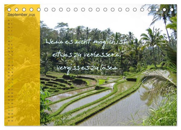 Produktbild: Bali und Java ~ mit indonesischen Weisheiten (Tischkalender 2026 DIN A5 quer), CALVENDO Monatskalender