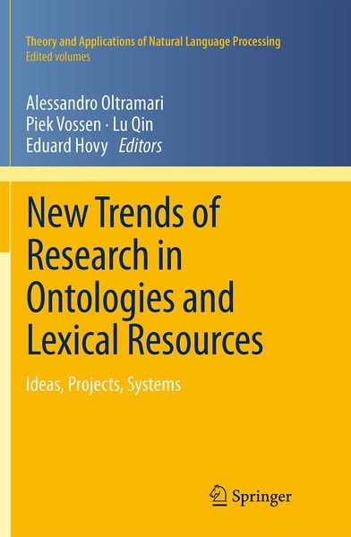 Produktbild: New Trends of Research in Ontologies and Lexical Resources