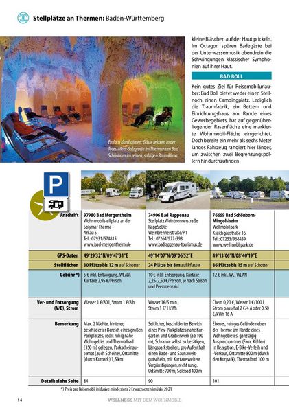 Produktbild: Stellplatzf&uuml;hrer Sch&ouml;nste Thermen