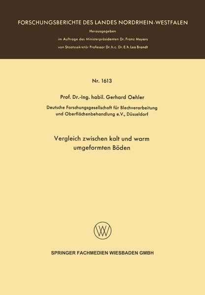 Produktbild: Vergleich zwischen kalt und warm umgeformten B&ouml;den