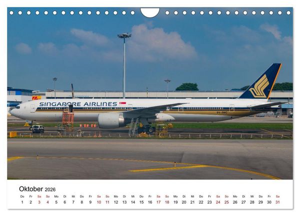 Produktbild: Singapore Airlines - Die ganze Flotte (Wandkalender 2026 DIN A4 quer), CALVENDO Monatskalender