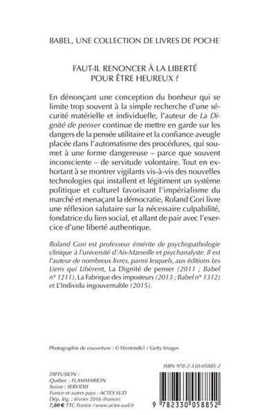 Produktbild: Faut-il renoncer &agrave; la libert&eacute; pour &ecirc;tre heureux ? : essai