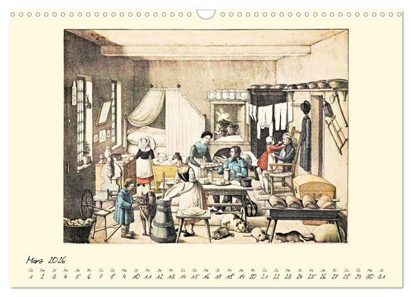 Produktbild: Alltagsleben der Biedermeier-Zeit (Wandkalender 2026 DIN A3 quer), CALVENDO Monatskalender
