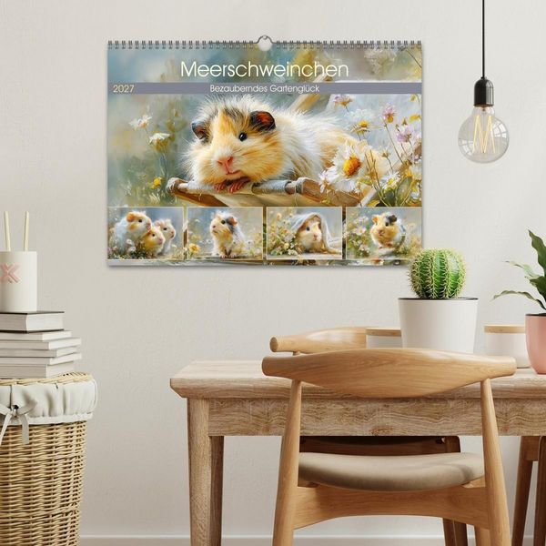 Produktbild: Meerschweinchen. Bezauberndes Gartengl&uuml;ck (Wandkalender 2027 DIN A3 quer), CALVENDO Monatskalender