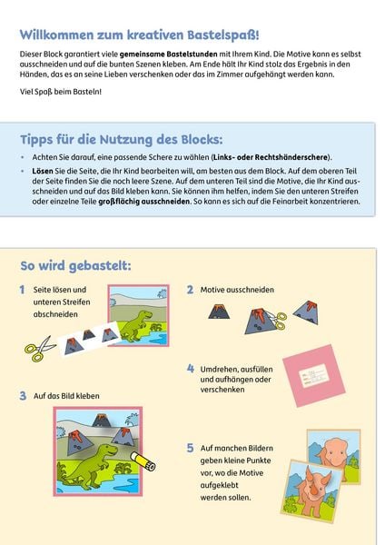 Produktbild: Lass uns basteln &ndash; Ausschneiden und kleben ab 3 Jahre &ndash; Dinosaurier