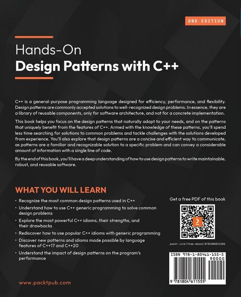 Produktbild: Hands-On Design Patterns with C++ - Second Edition