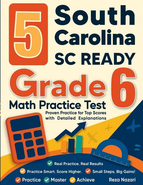 Produktbild: 5 South Carolina SC READY Grade 6 Math Practice Tests