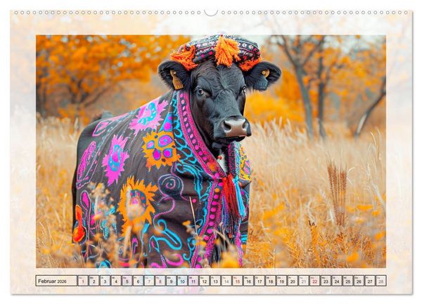 Produktbild: Haute Kuh-ture f&uuml;r das Rind von Welt! Modische K&uuml;he voll im Trend (hochwertiger Premium Wandkalender 2026 DIN A2 quer), Kunstdruck in Hochglanz