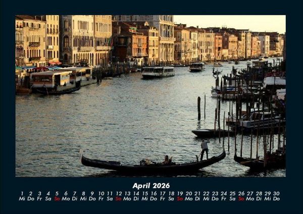 Produktbild: Venedigs Sch&ouml;nheit 2026 Fotokalender DIN A4